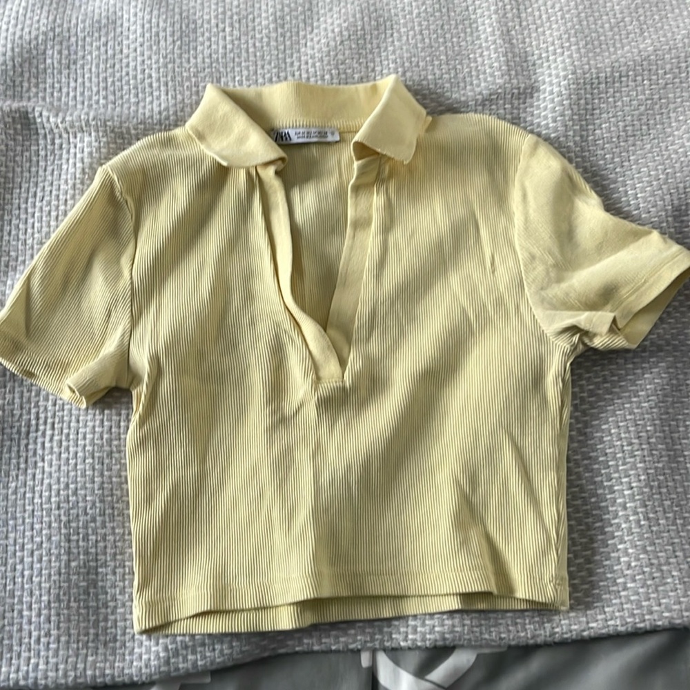 Deep v cropped tee